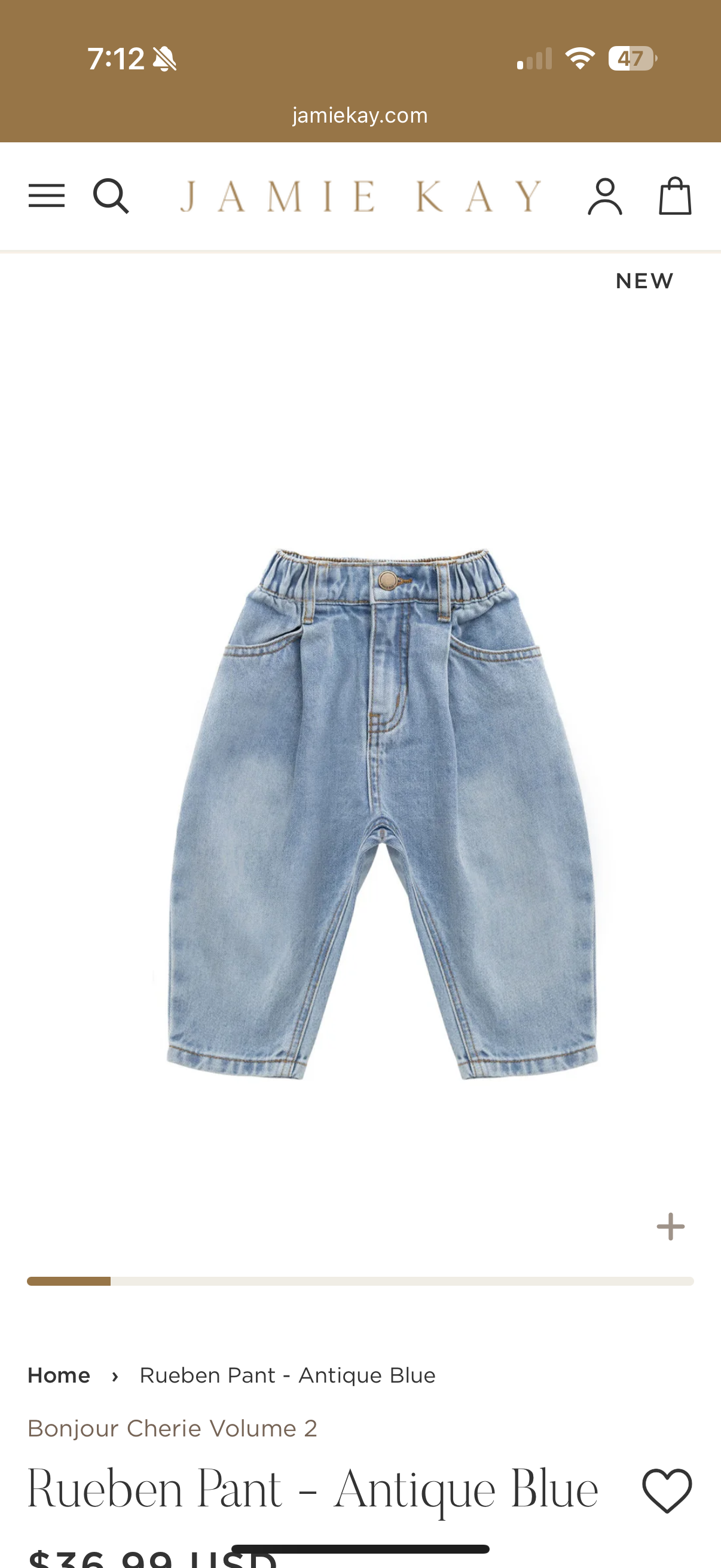 Jamie Kay Rueben Pants- Antique Blue