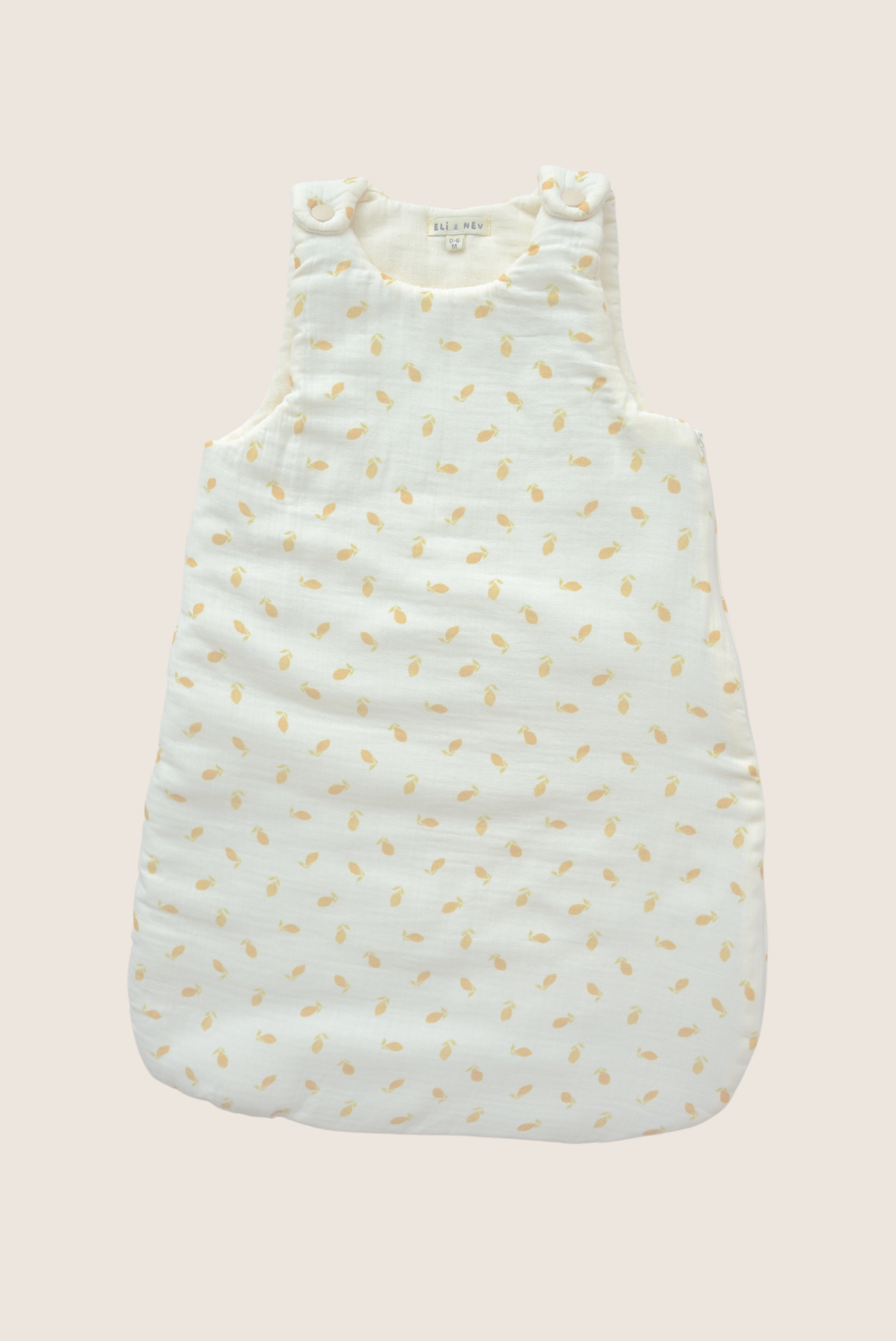 Eli & Nev - Baby sleep sack 100% cotton muslin - lemons