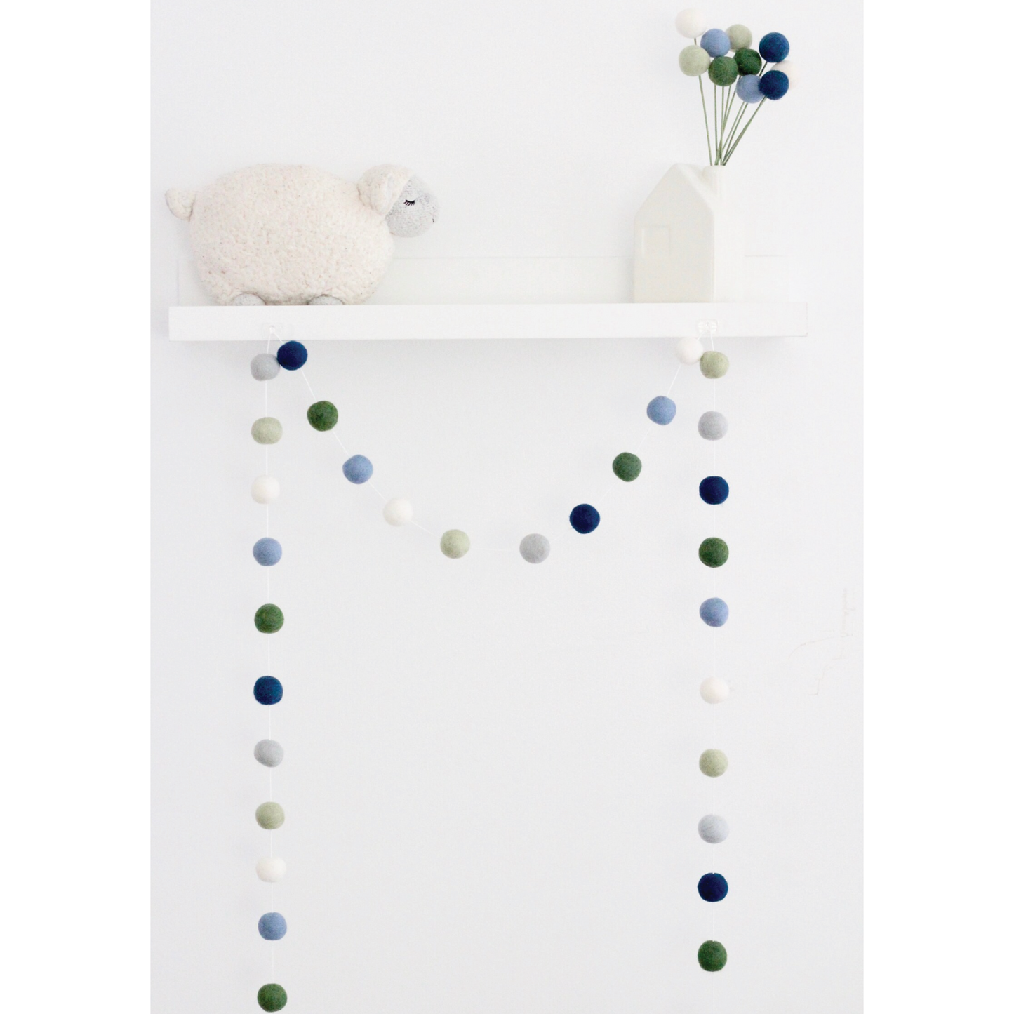 Sheep Farm Felt - Earth & Sky Felt Ball Garland