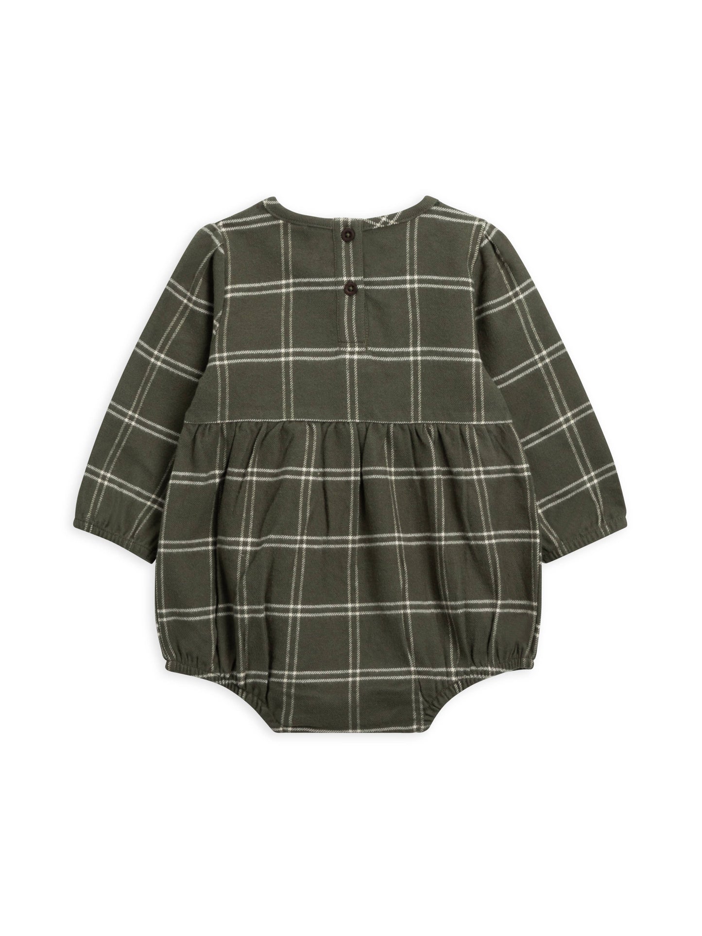 Colored Organics - Organic Baby Bristol Flannel Bubble Romper - Cypress Plaid