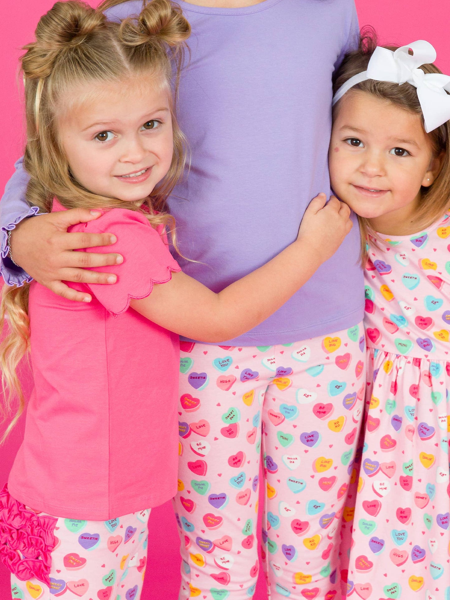 RuffleButts + RuggedButts - Girls Hot Pink Knit Short Sleeve Scallop Tee