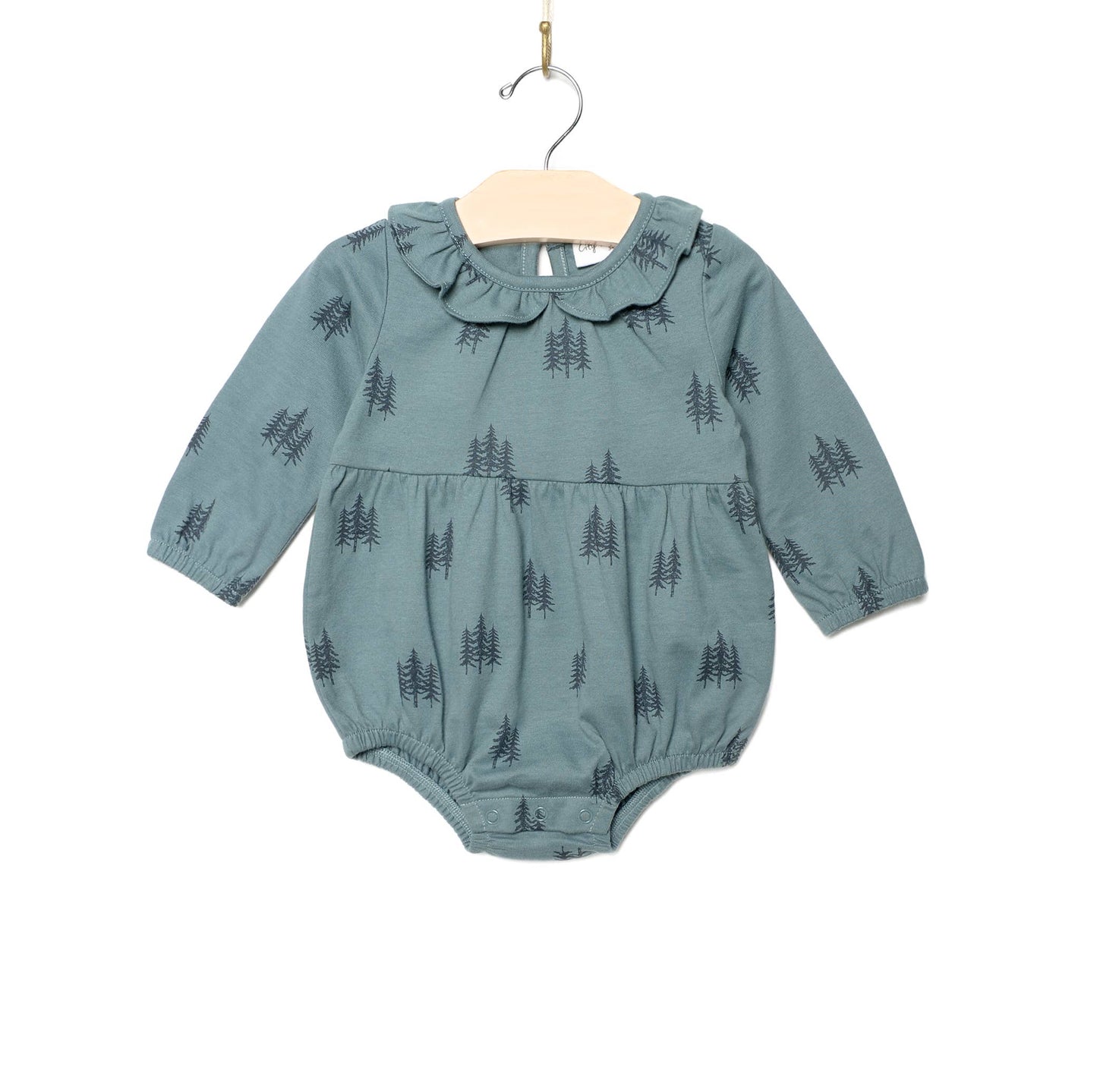 City Mouse Studio - Shortie Frill Collar Romper- Twilight Forest