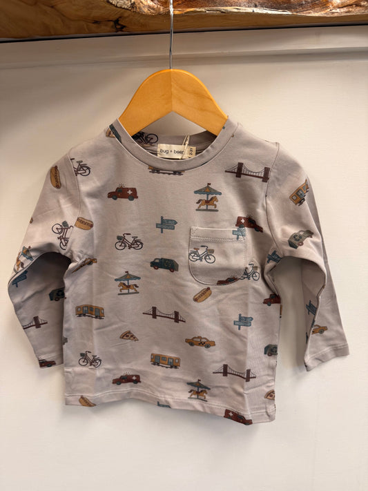 bug + bean kids - Charlie Long Sleeve Jersey Tee | City Vibes