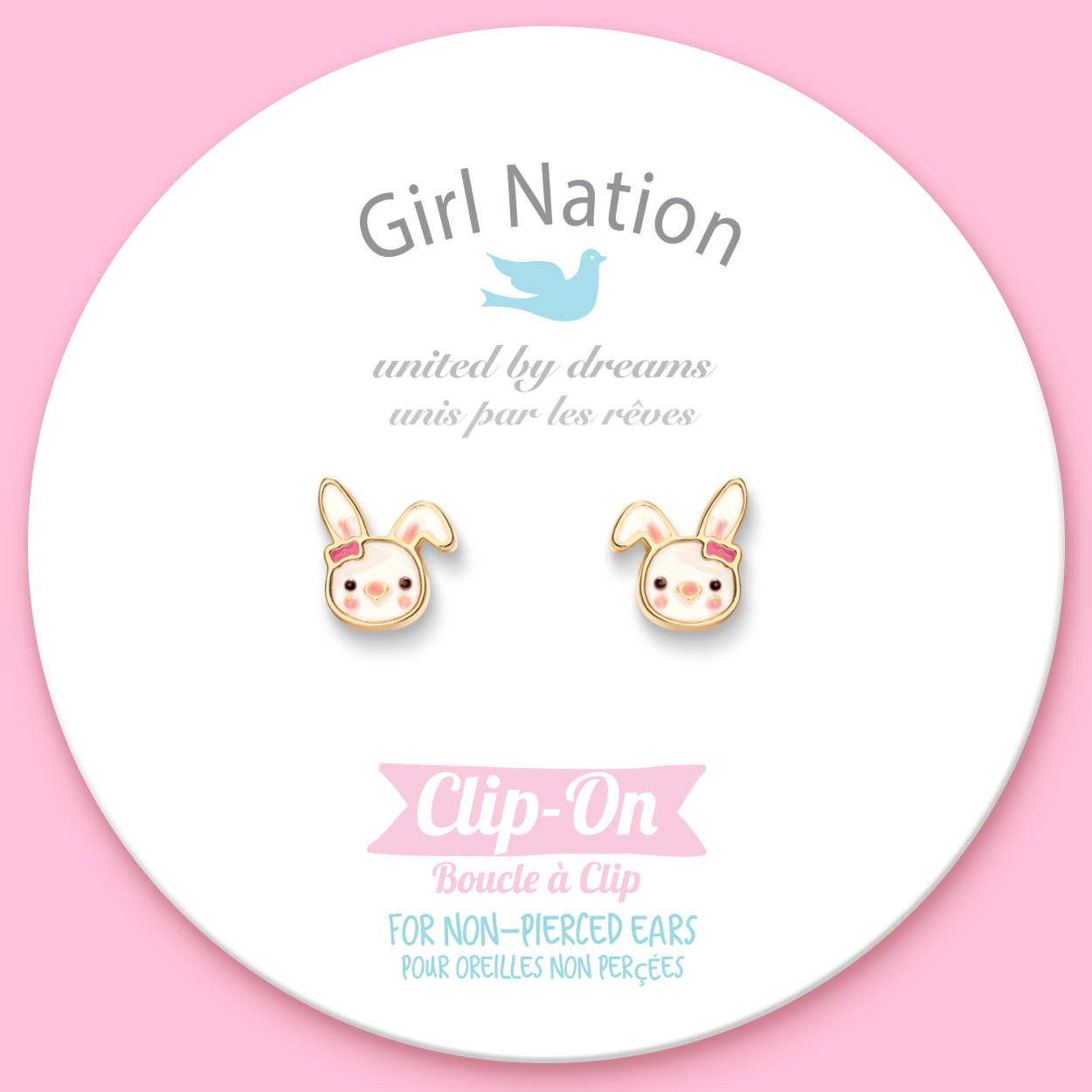 Girl Nation - CLIP ON Cutie Earrings | Bouncy Bunny