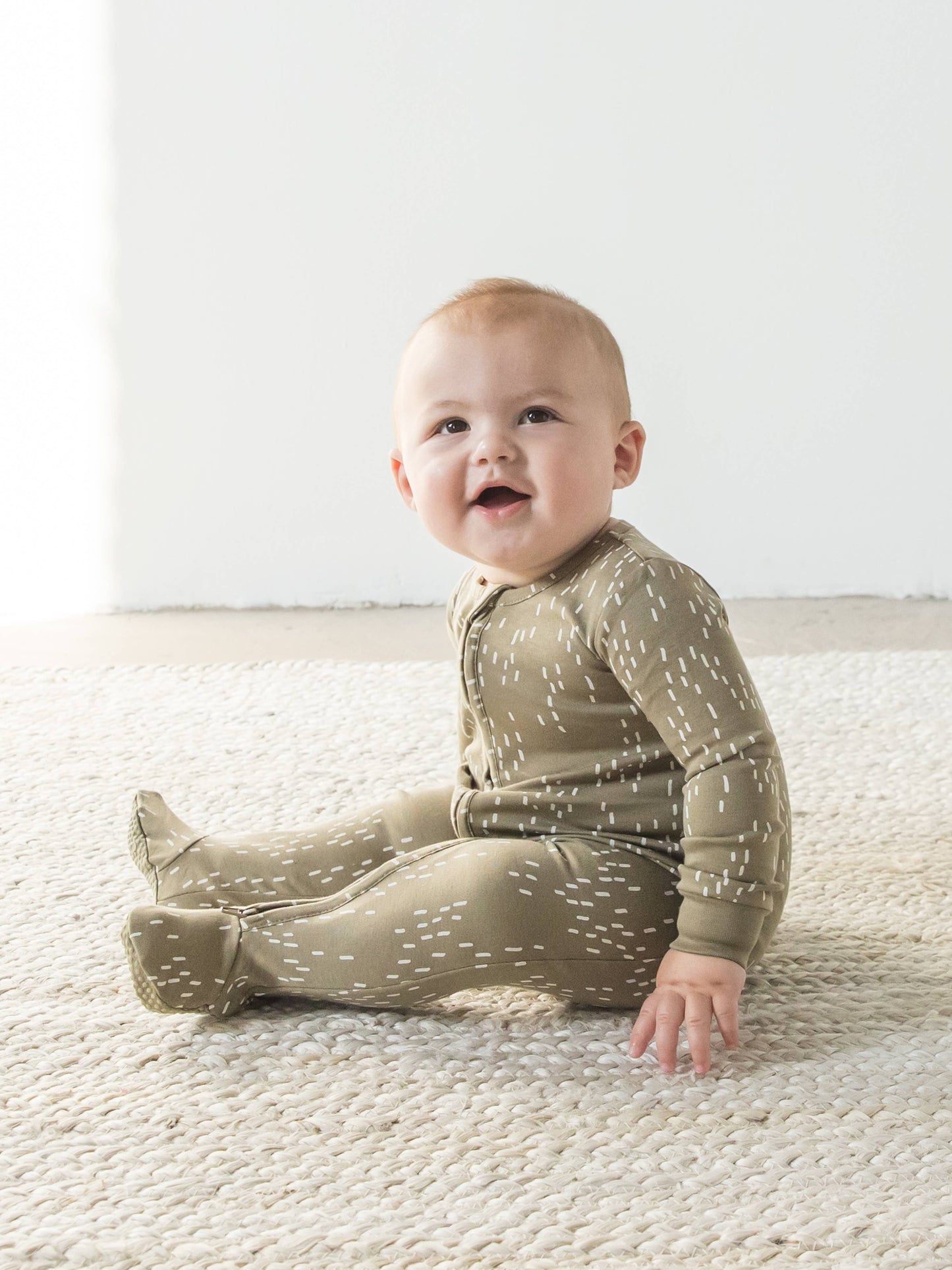 Colored Organics - Organic Baby Peyton Footed Sleeper - Medford / Spruce