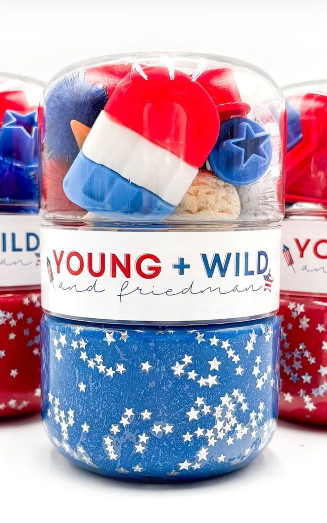 Young + Wild and Friedman - Grab & Go Dough Jar - Fourth of July