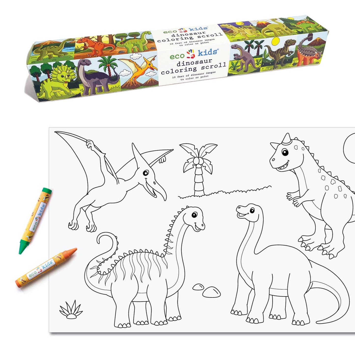 eco-kids / elseware unplug - Coloring scroll dinosaur - case