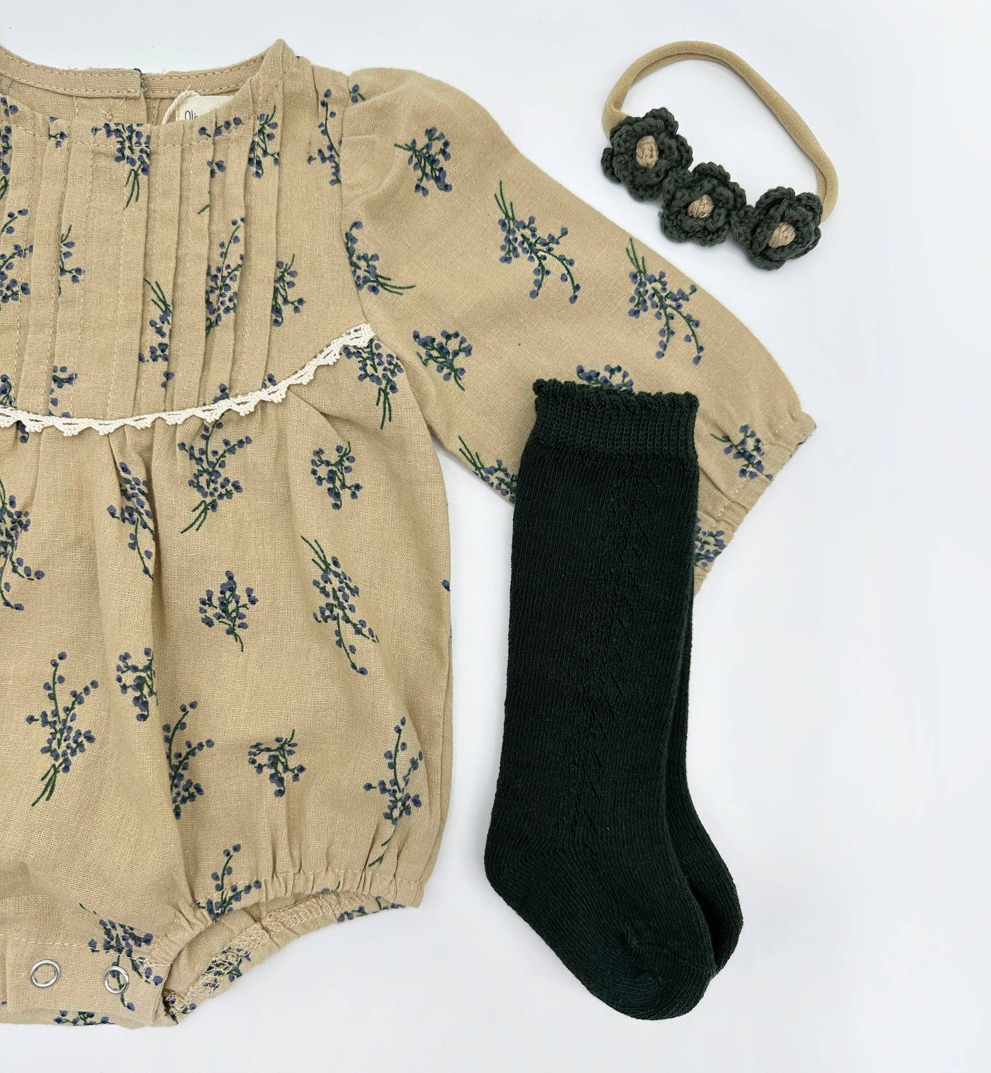 OLIVE & CRADLE - Mabel Long Sleeve Romper