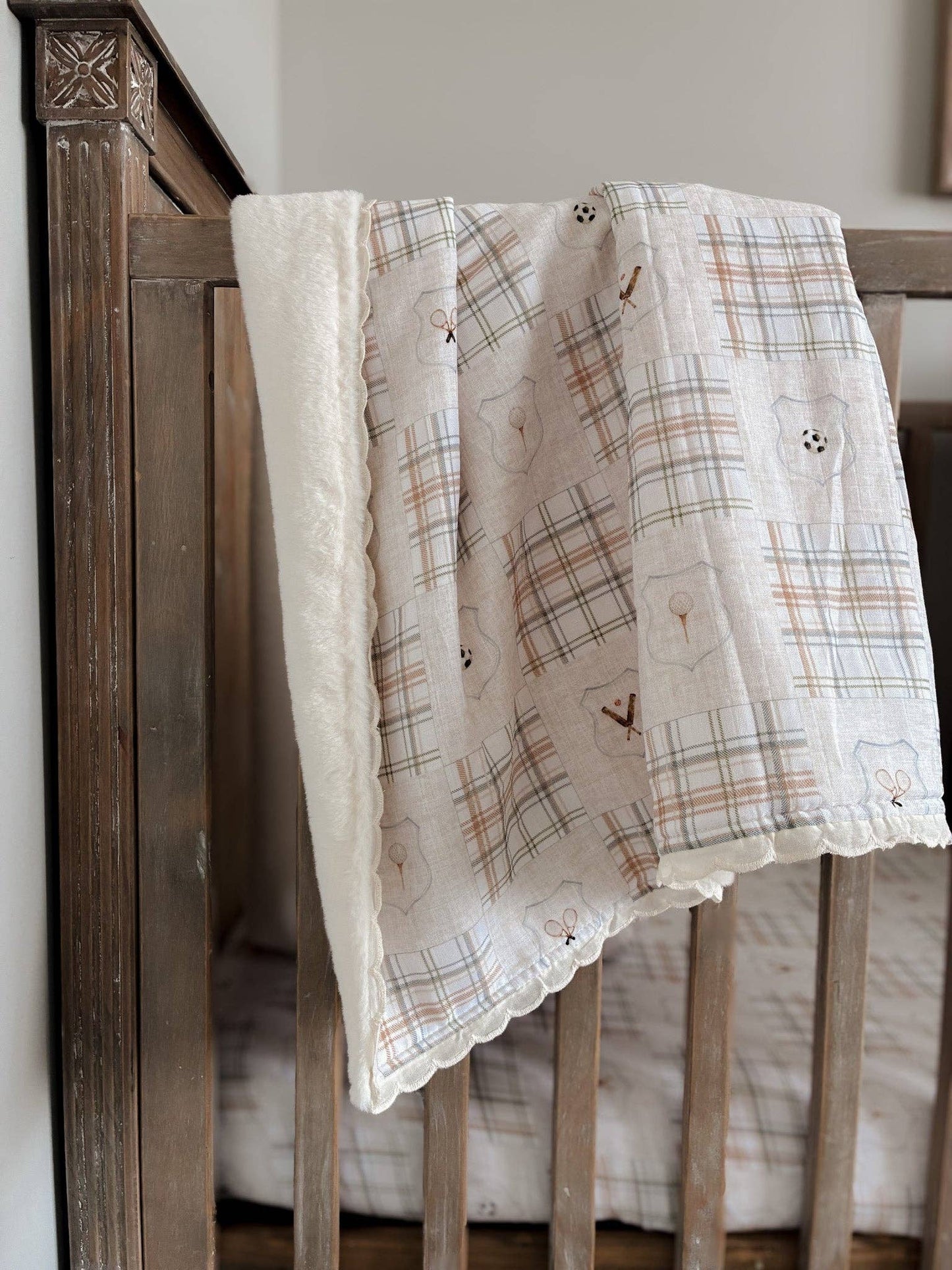 Pop Ya Tot - Old Sport Fur Lined Cot Blanket