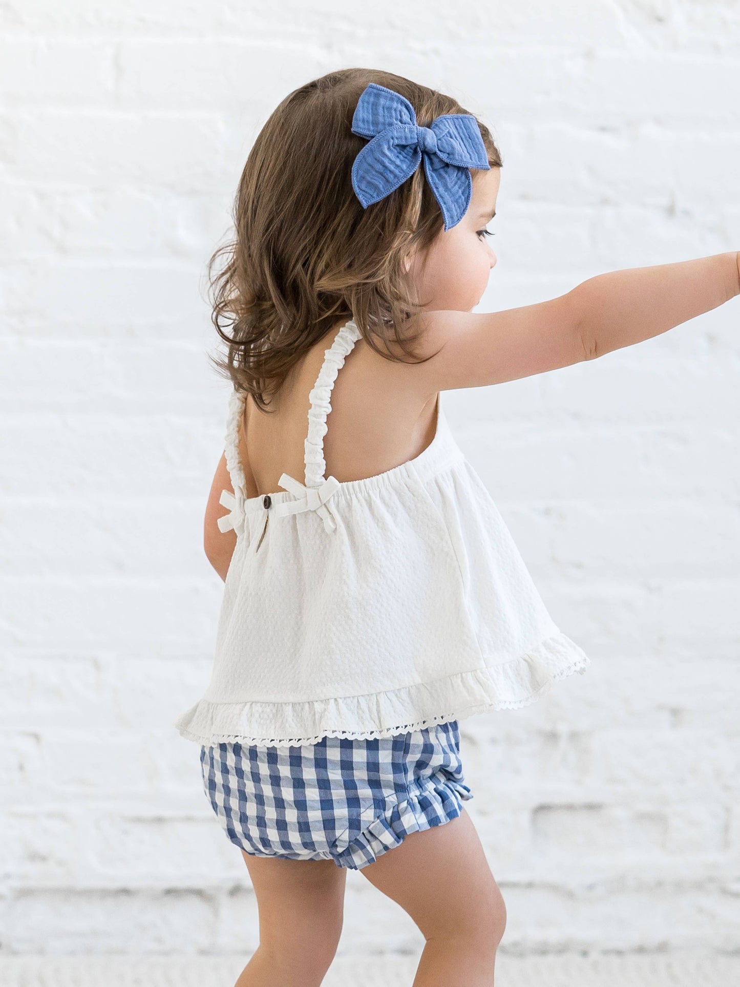 Colored Organics - Organic Ember Seersucker Ruffle Tank - Coconut