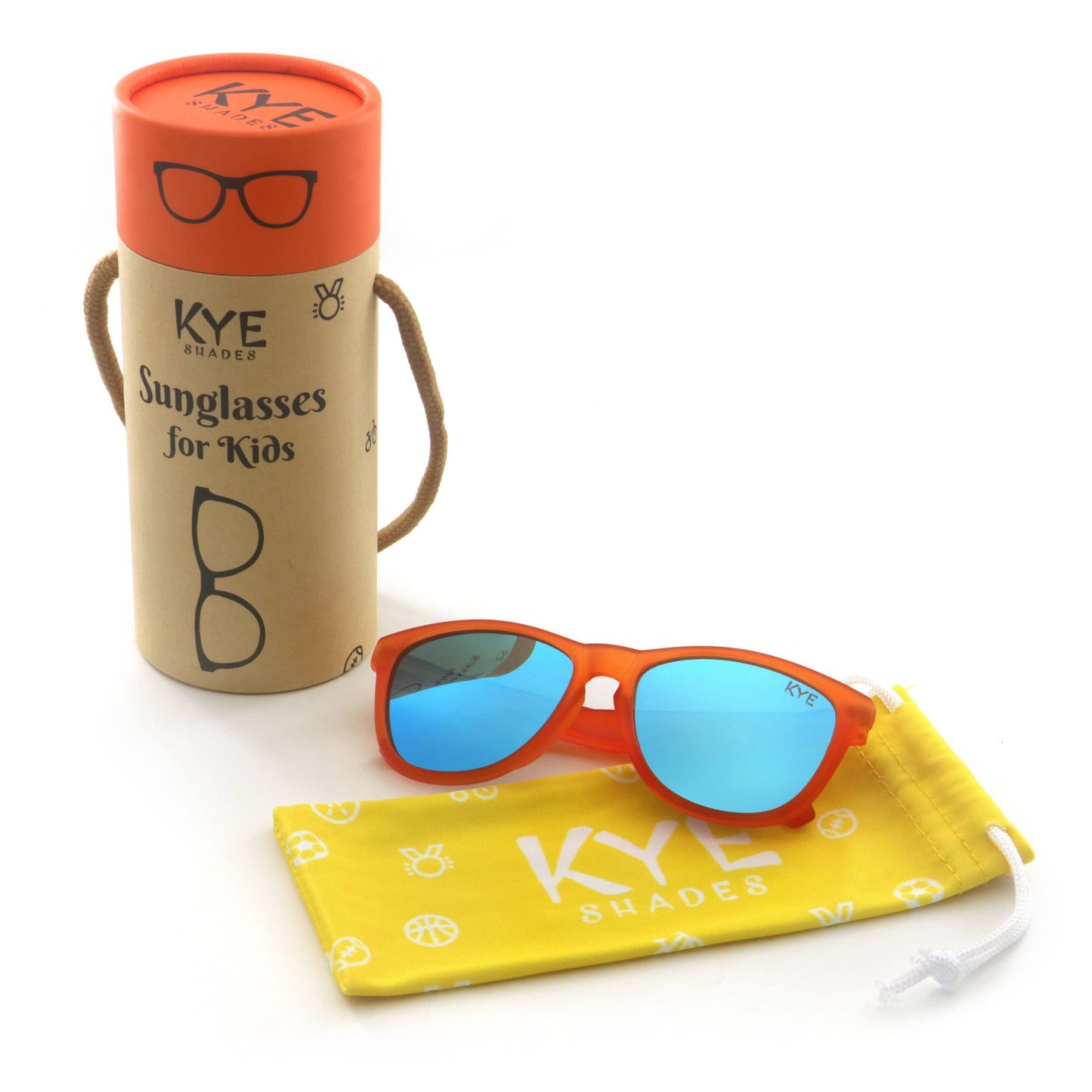 Kye Shades - Kids Polarized Sunglasses | Orange Tiger - Fits Ages 3-7