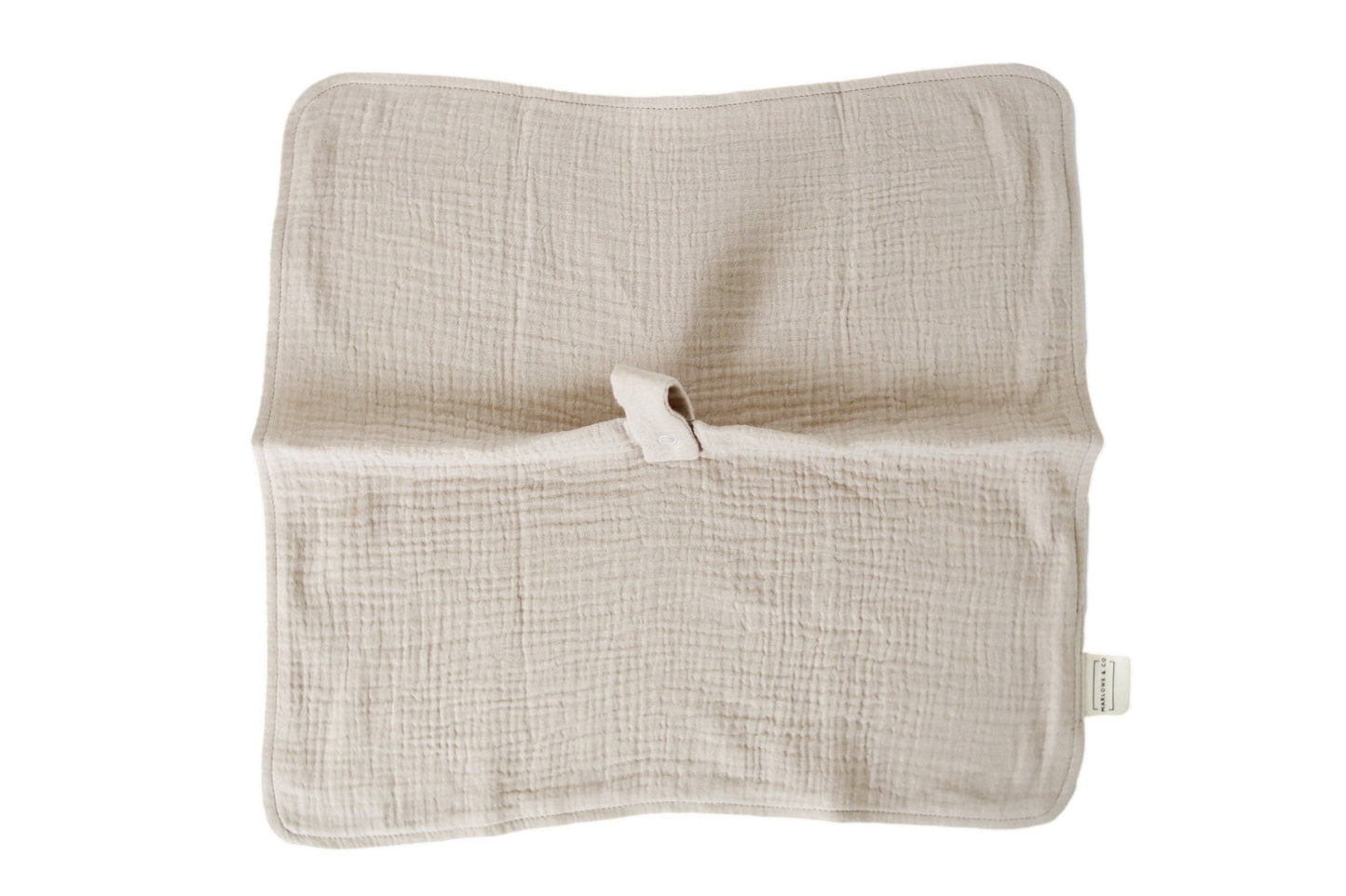 Marlowe & Co - Natural Sand Organic Cotton Muslin Lovey Blanket