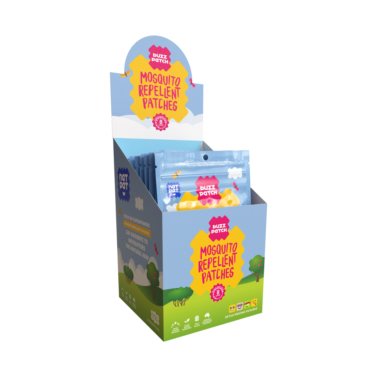 NATPAT - BuzzPatch | Mosquito Stickers | Insect Repellent Stickers