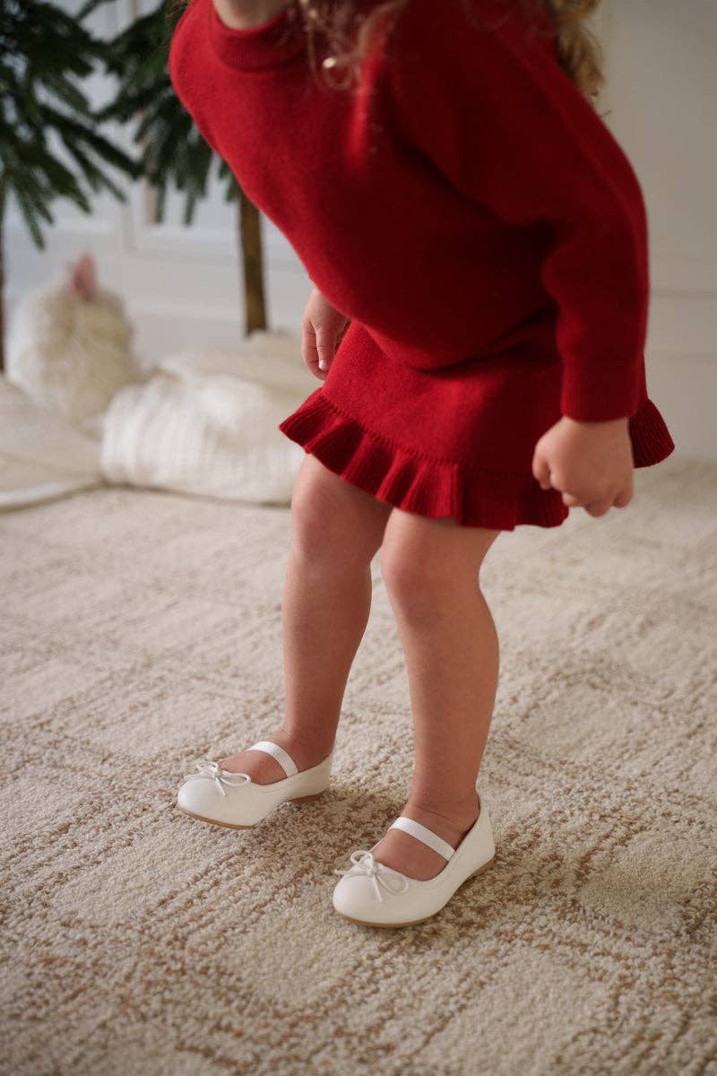 Atlas Grey - Knit Ruffle Skirt Set