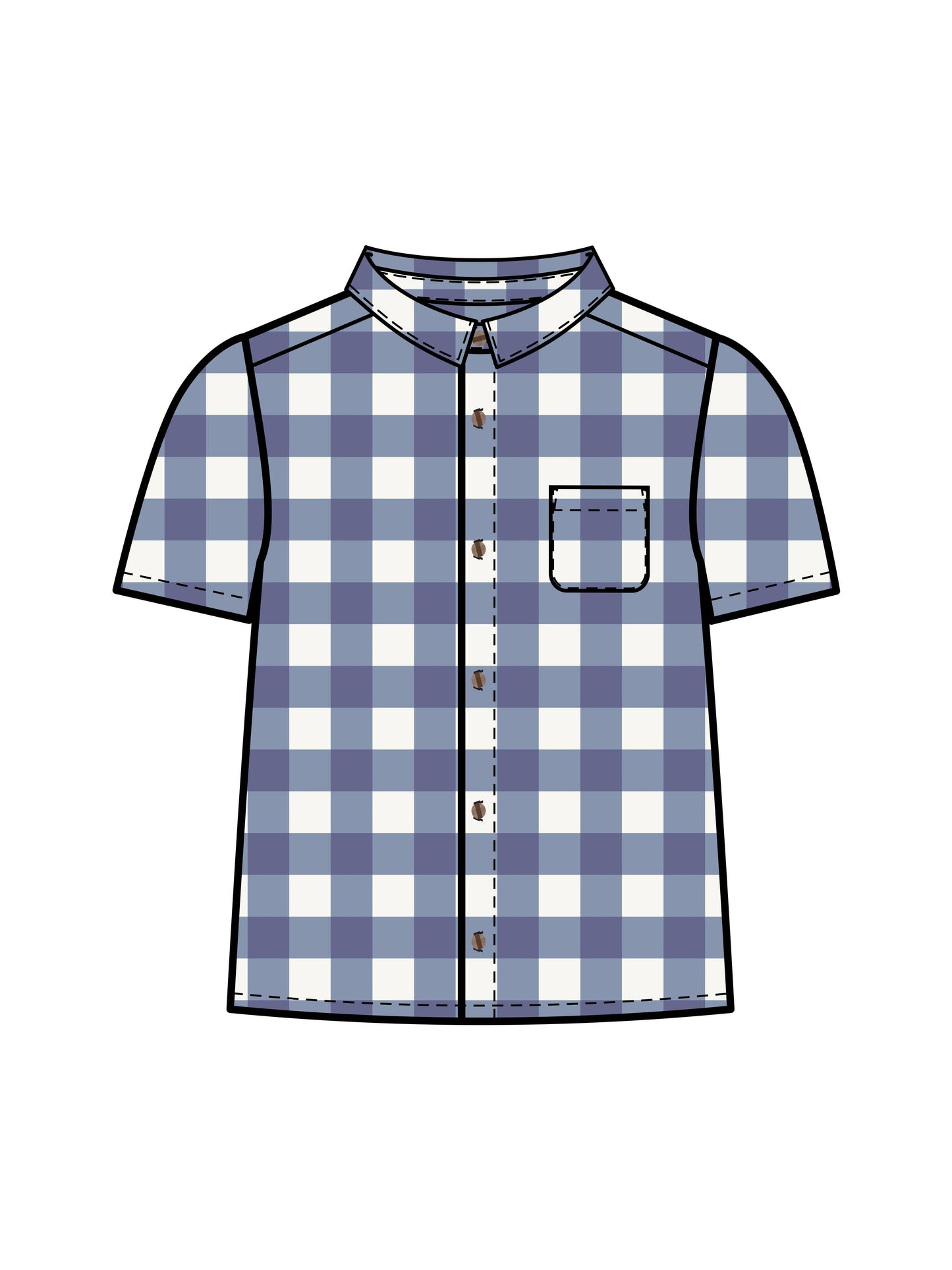 Colored Organics - Landon Seersucker Collared Button Down Shirt - Gingham