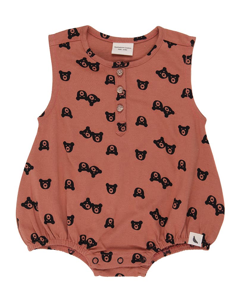 Turtledove London - TWO BEARS BUBBLE ROMPER