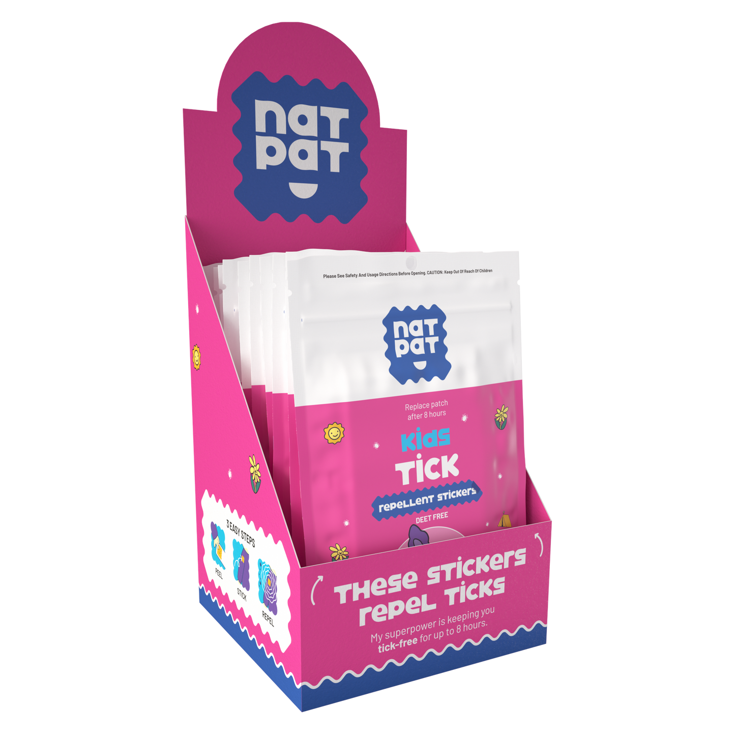NATPAT - Kids Tick Repellent Stickers | Insect Repellent Stickers