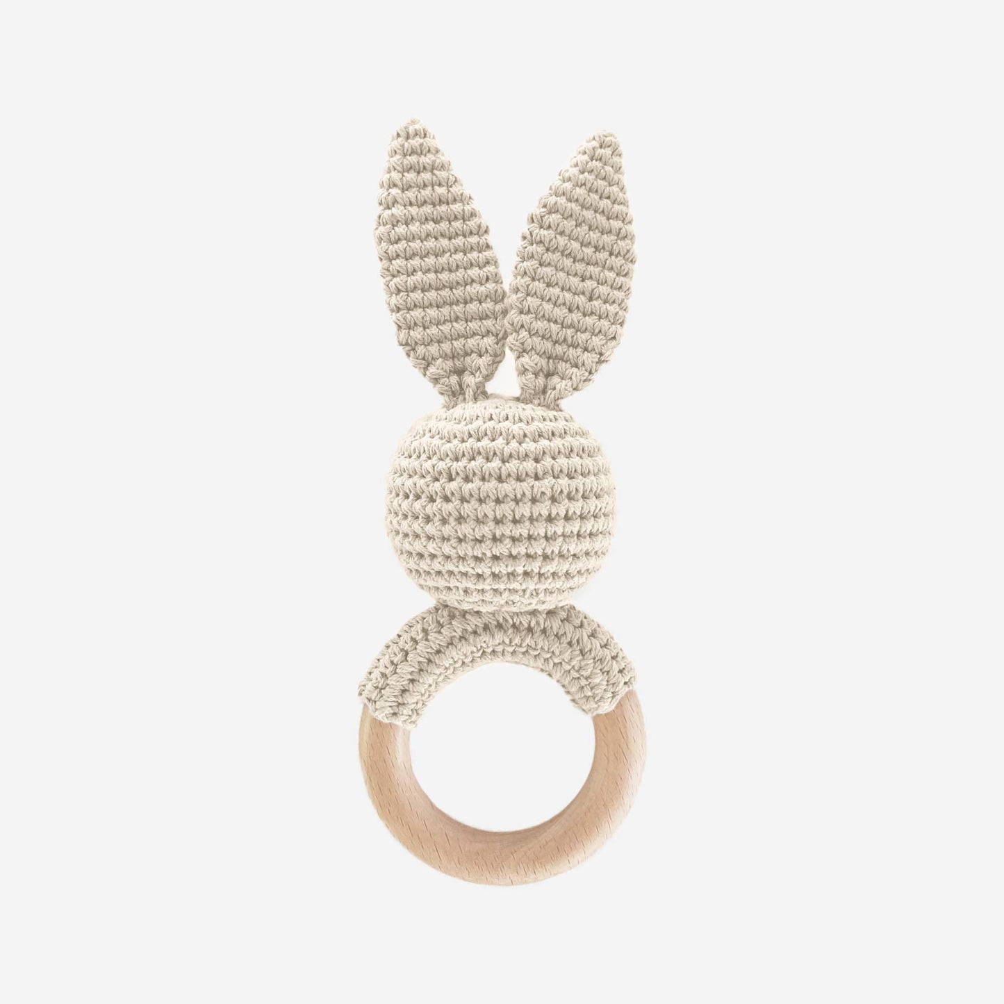 The Blueberry Hill - Teether Bunny Cream Cotton Rattle Baby Gift Spring