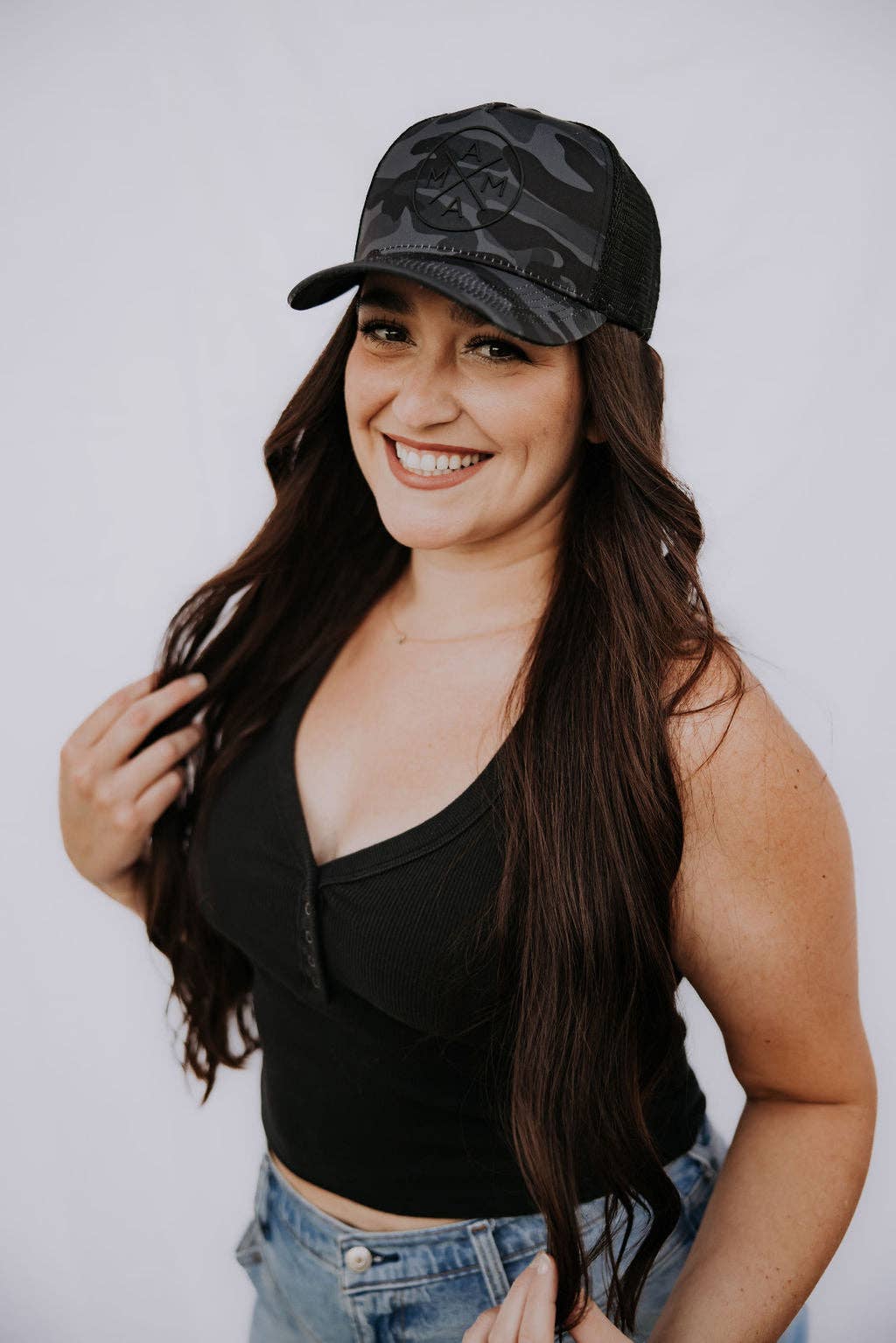 The Mama X™ Brand - Black Camo Mama X™ Trucker