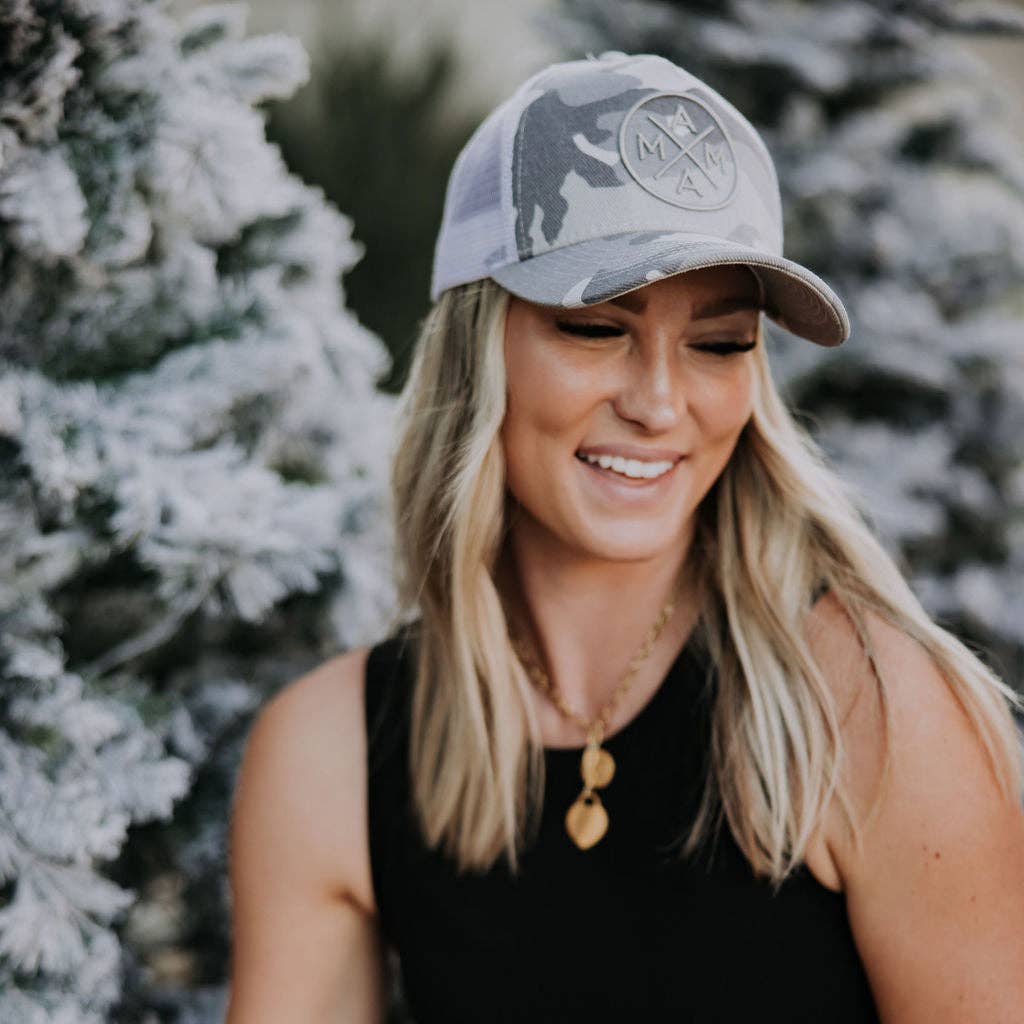 The Mama X™ Brand - White Camo Mama X™ Trucker