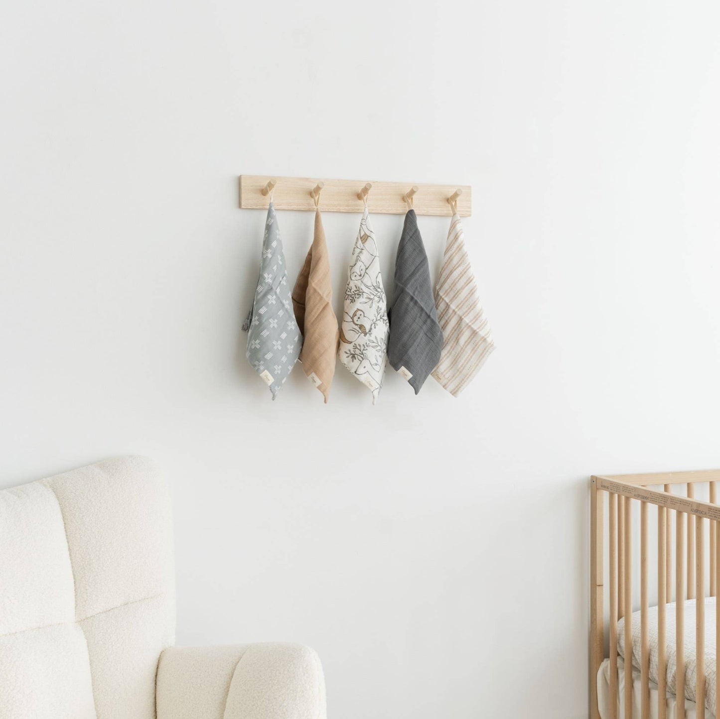 Crane Baby - Ezra 5-pc. Wash Cloth Set (Woodland Animal)