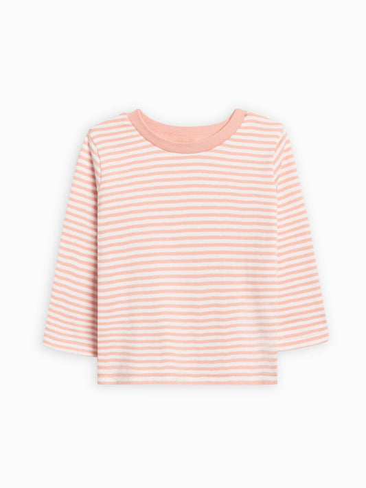 Colored Organics - Turk Long Sleeve Crew - Blush Stripe