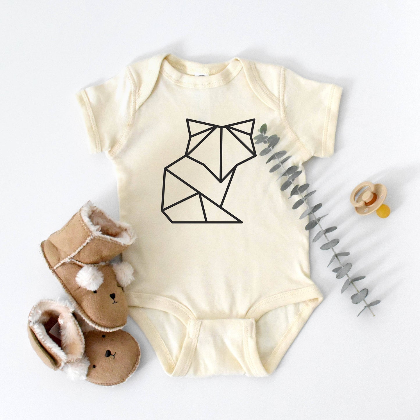 Tate & Adele - Geometric Bird Fox Bee Bear Bunny Heart Graphic Bodysuit