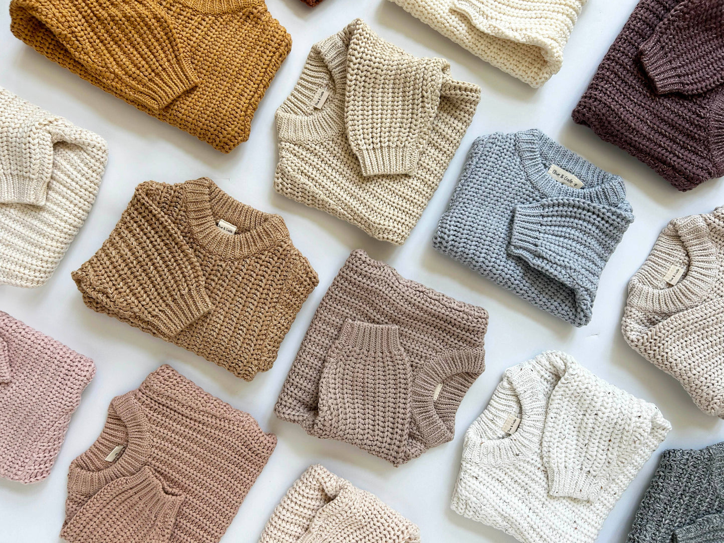 OLIVE & CRADLE - Baby Chunky Knit Braided Sweater