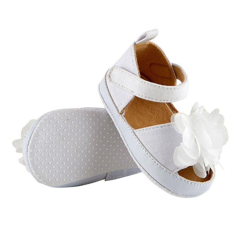 Stephan Baby by Creative Brands - White Flower Sandals