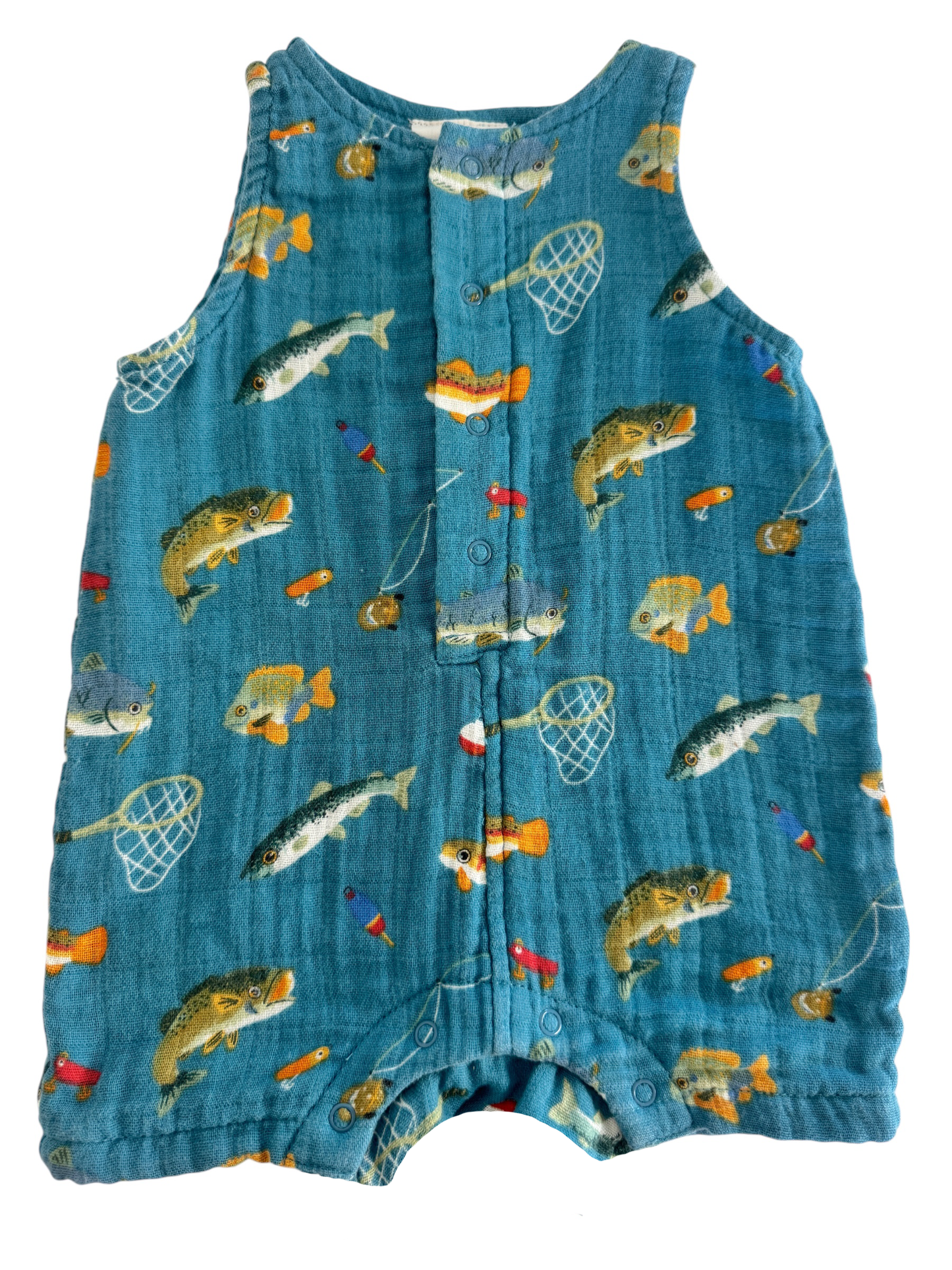 SIIX Collection - Gone Fishing / Muslin Shortie Romper
