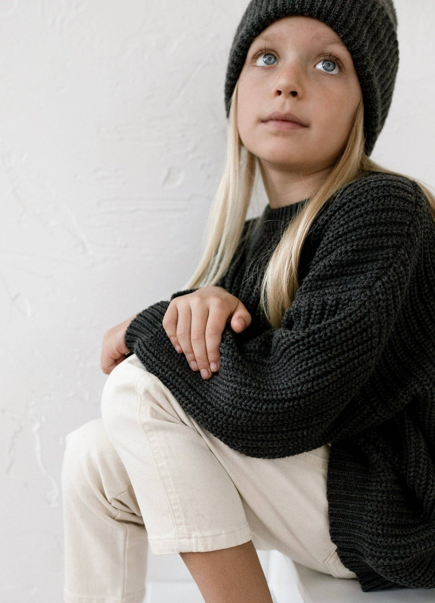 Oat Children - ‘Obsidian’ Chunky Knit Sweater