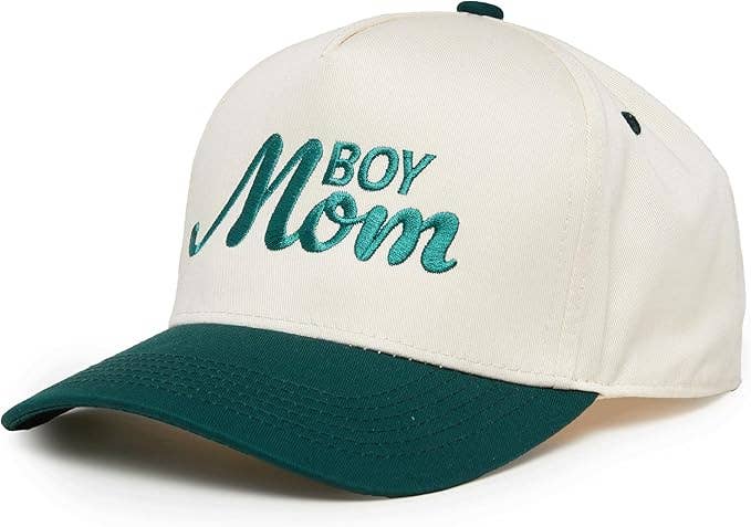 Funky Junque - Two Tone Cap - Boy Mom - Green/Beige