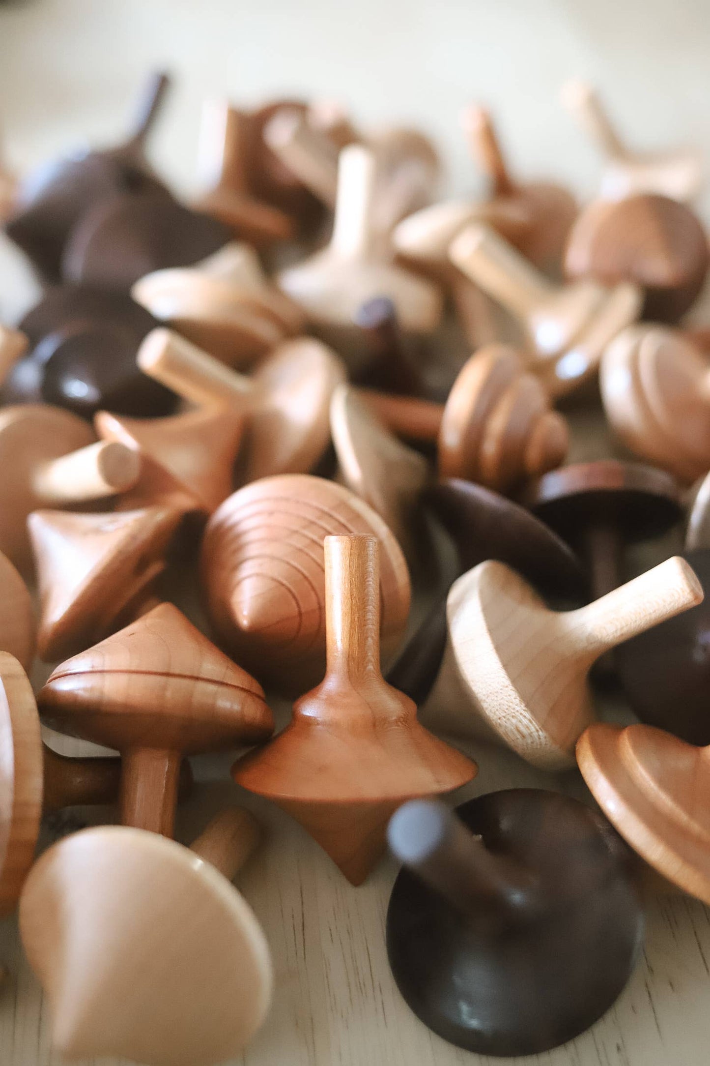 Make It Slow | Modern Woodworking the Old Fashioned Way - Toy Hardwood Top Spinner | Classic Game Stocking Stuffer