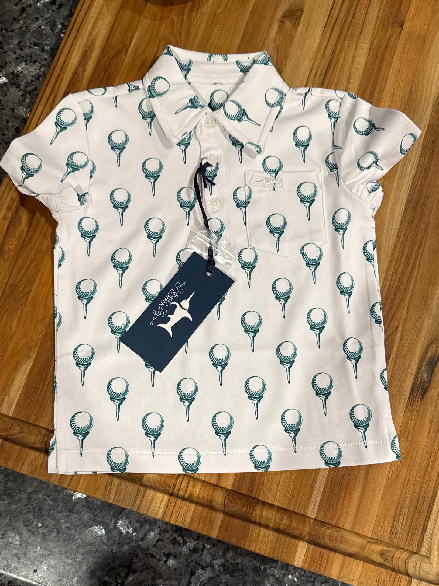 Saltwater Boys Company - Inshore Boys Performance SS Polo White Golf