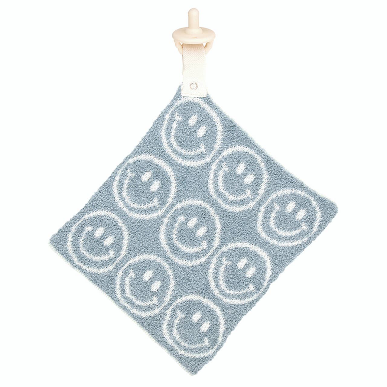 Stephan Baby by Creative Brands - Plush Pacifier Blankie - Smiley Faces