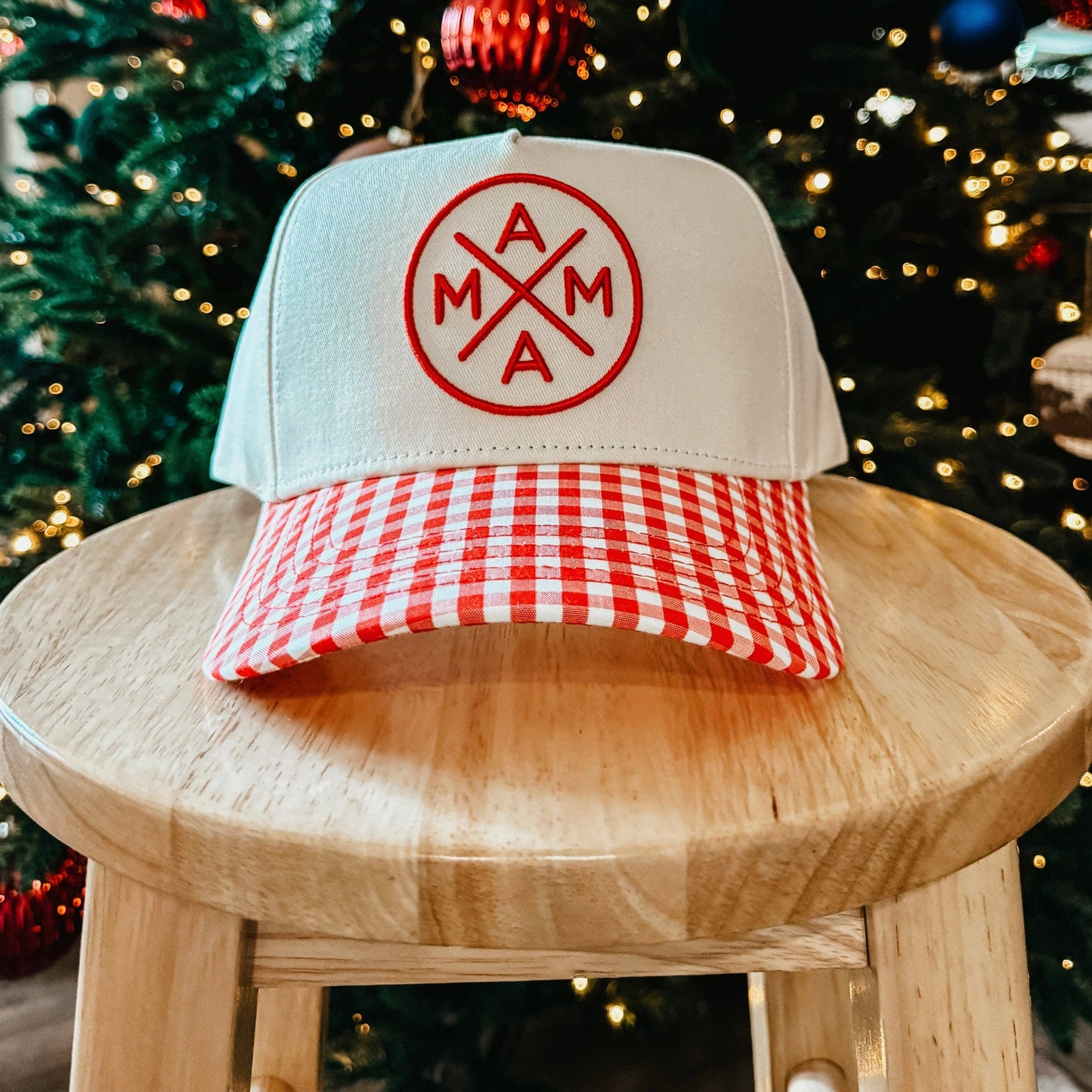 The Mama X™ Brand - Red Gingham Mama X Trucker