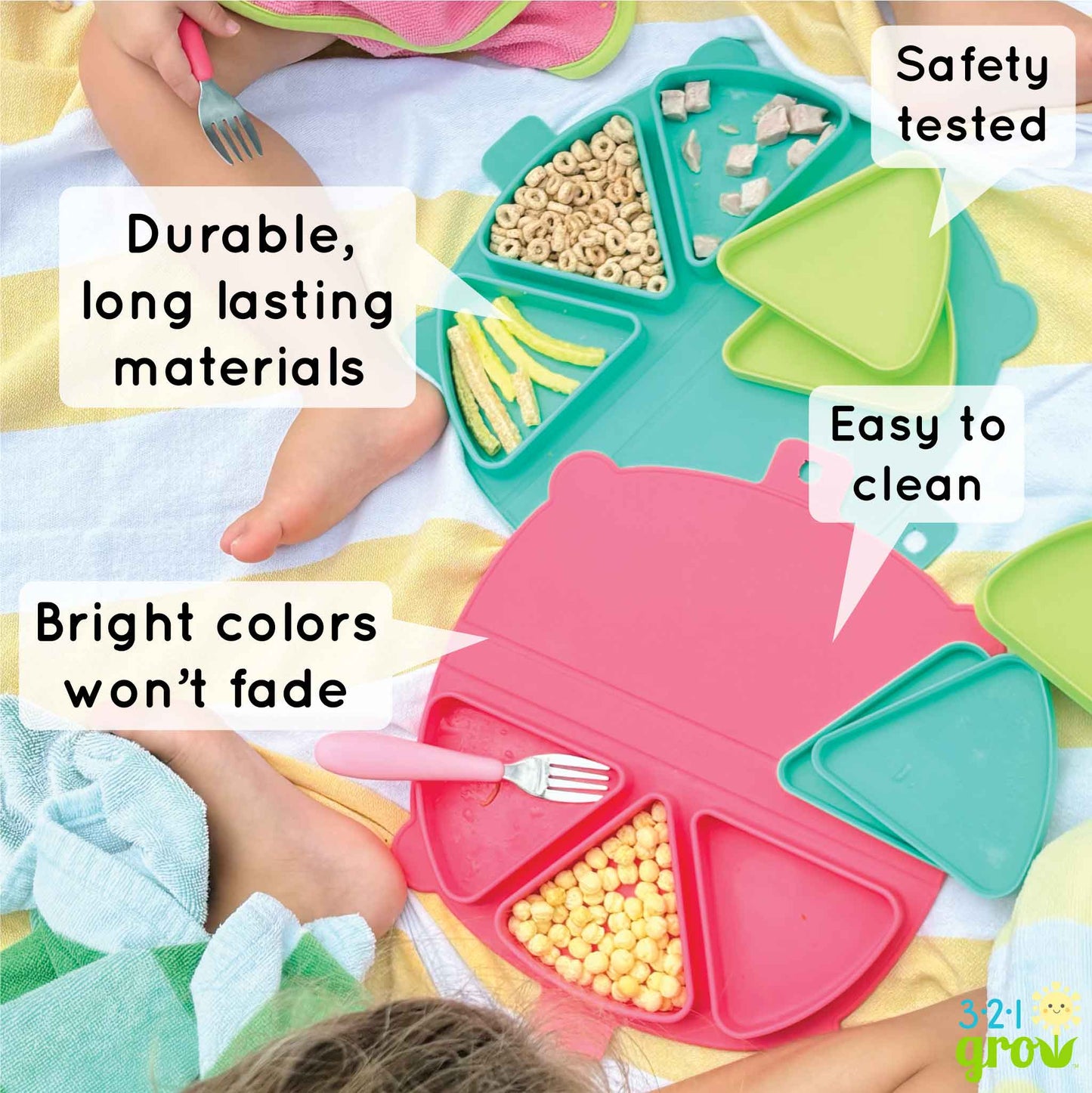 321 Grow - 321 Grow On-the-Go Silicone Snack Mat