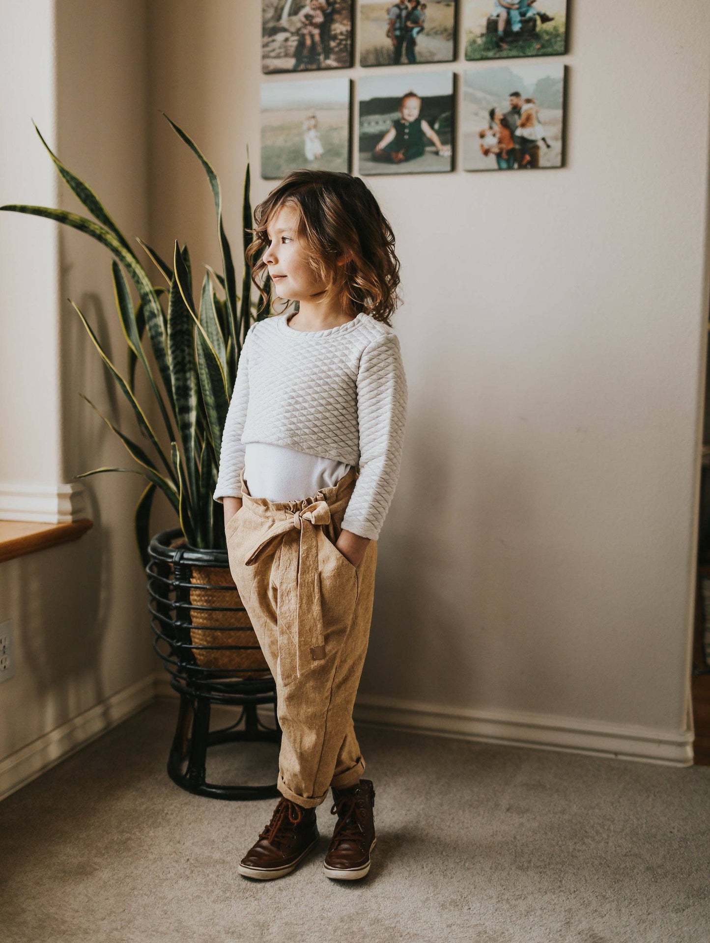 Tate & Adele - Paper bag waist Pant with tie