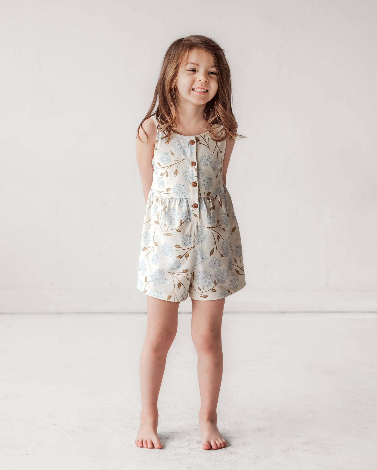 City Mouse Studio - Tank Romper- Hydrangea