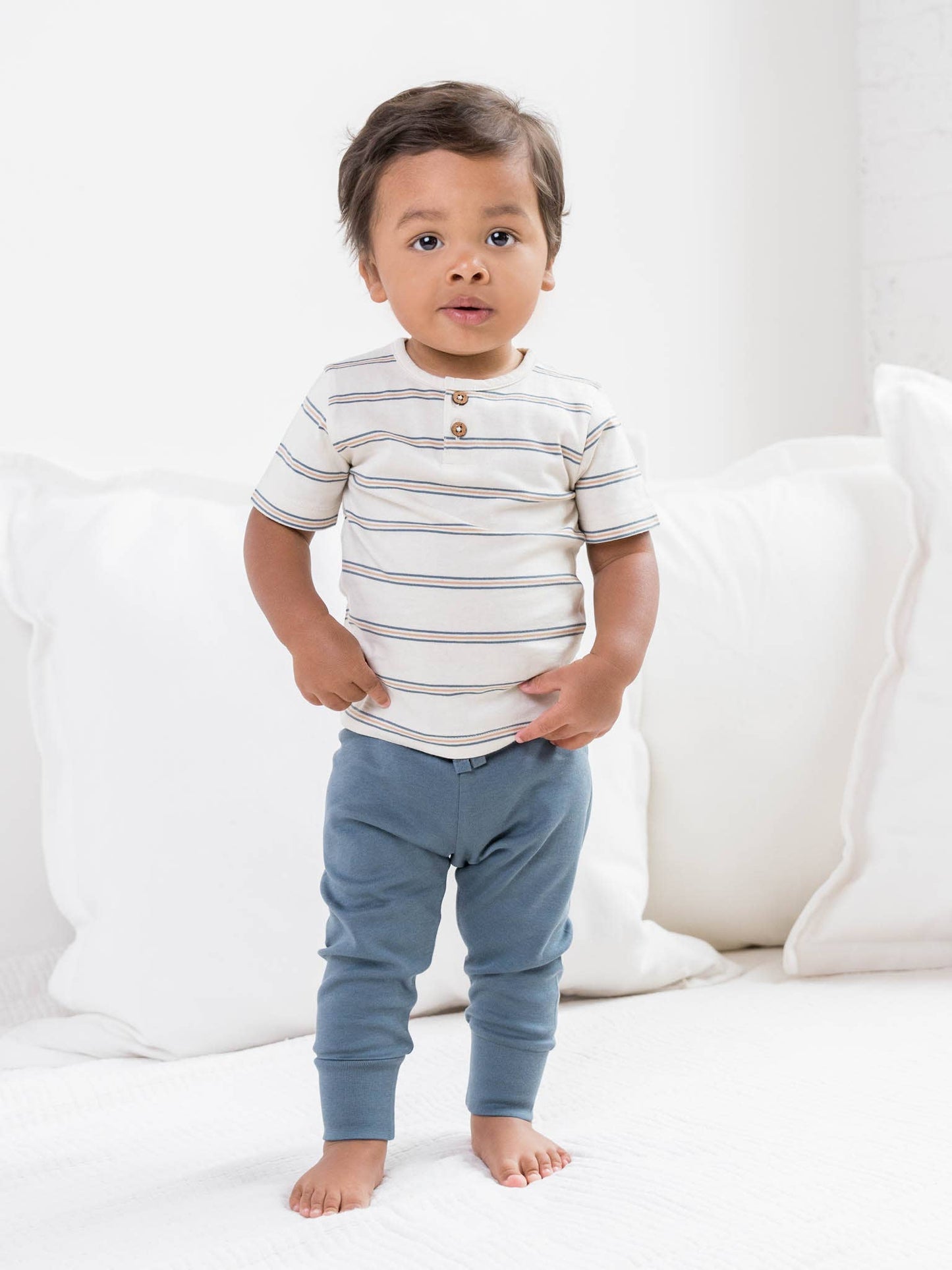 Colored Organics - Organic Baby and Kids Cruz Jogger - Harbor