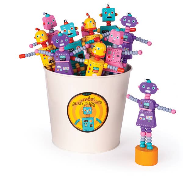 Jack Rabbit Creations - Retro Robot Push Puppets Refill - Set of 24