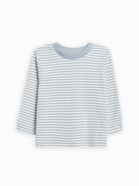 Colored Organics - Turk Long Sleeve Crew - Mist Stripe