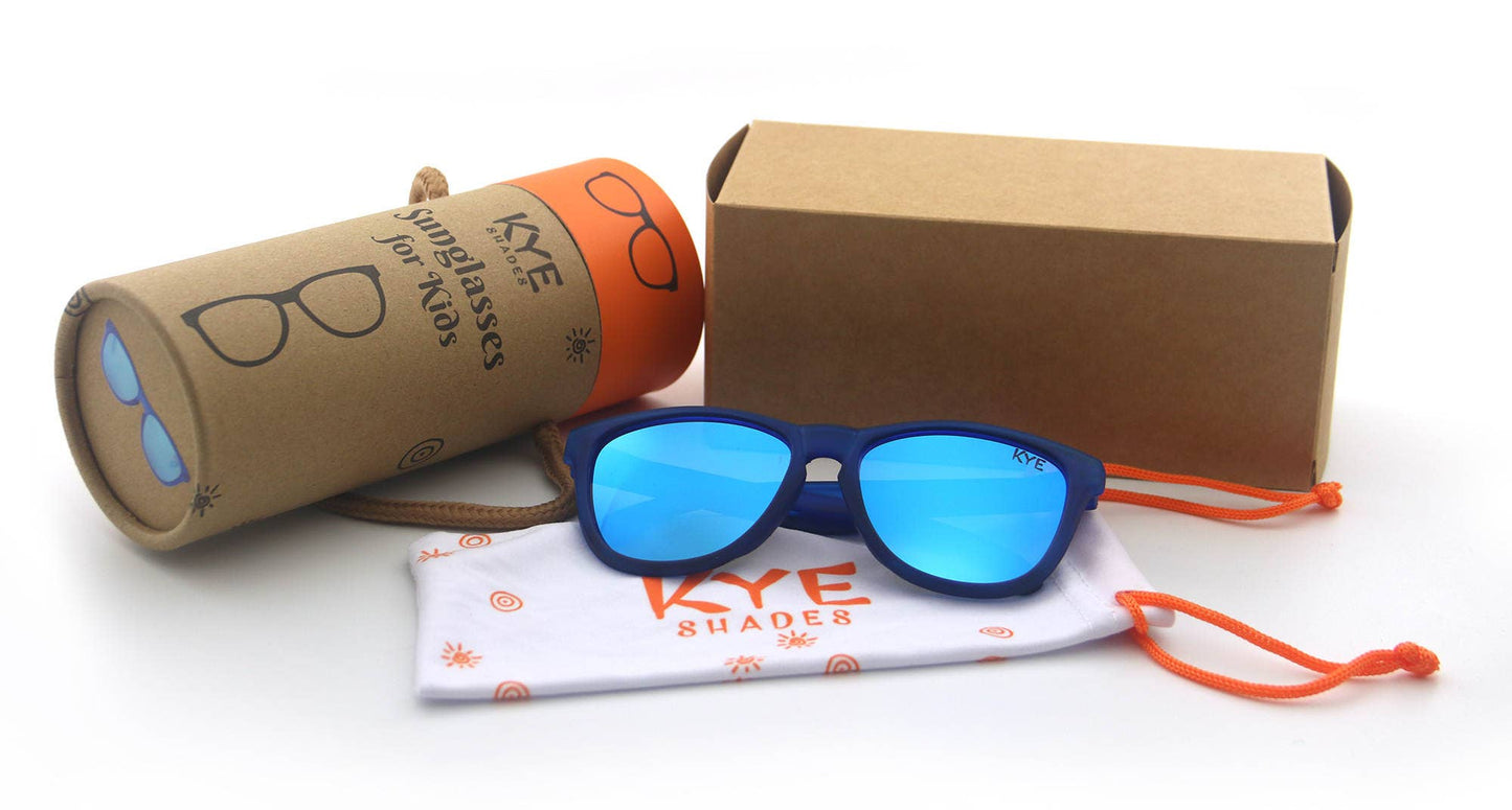 Kye Shades - Kids Polarized Sunglasses | Blue Frog - Fits Ages 3-7