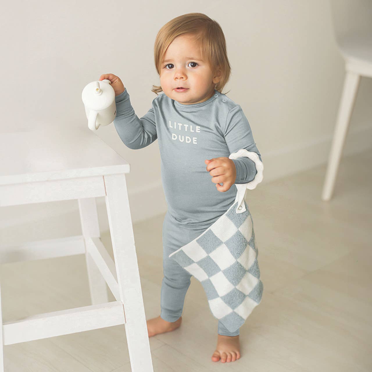 Stephan Baby by Creative Brands - Plush Pacifier Blankie - Checkerboard