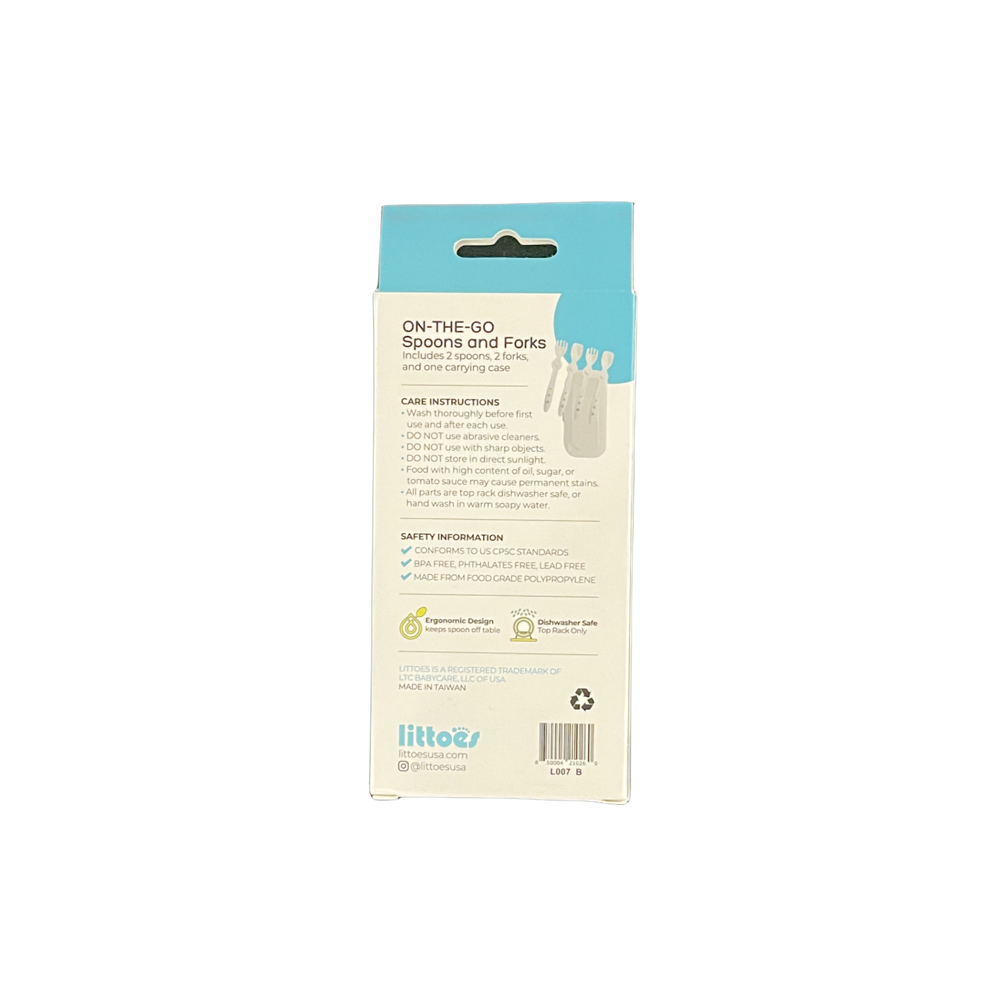 LITTOES - ON-THE-GO Spoons & Forks with carrying case - new packaging