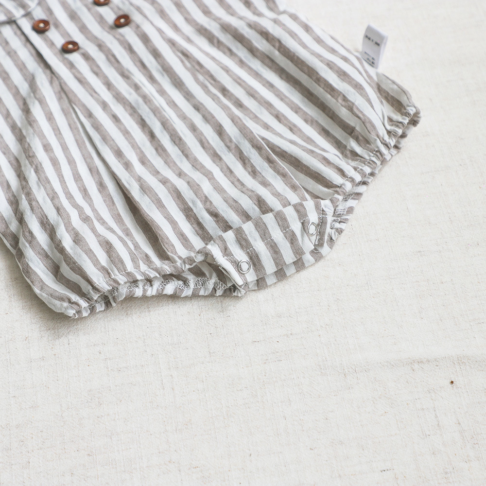 Annie & Charles - Annie & Charles® Organic Cotton PIM Bloomer: light grey striped