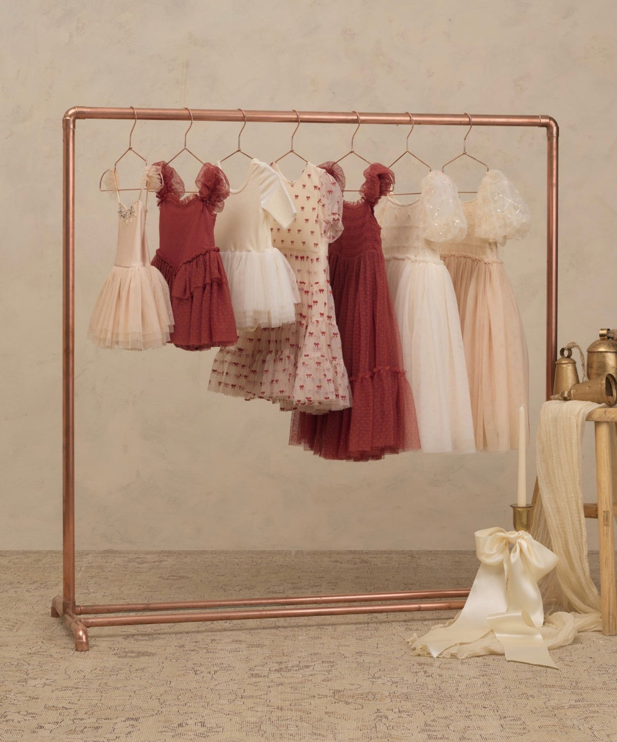 Noralee - Dottie Dress Ruby Bows