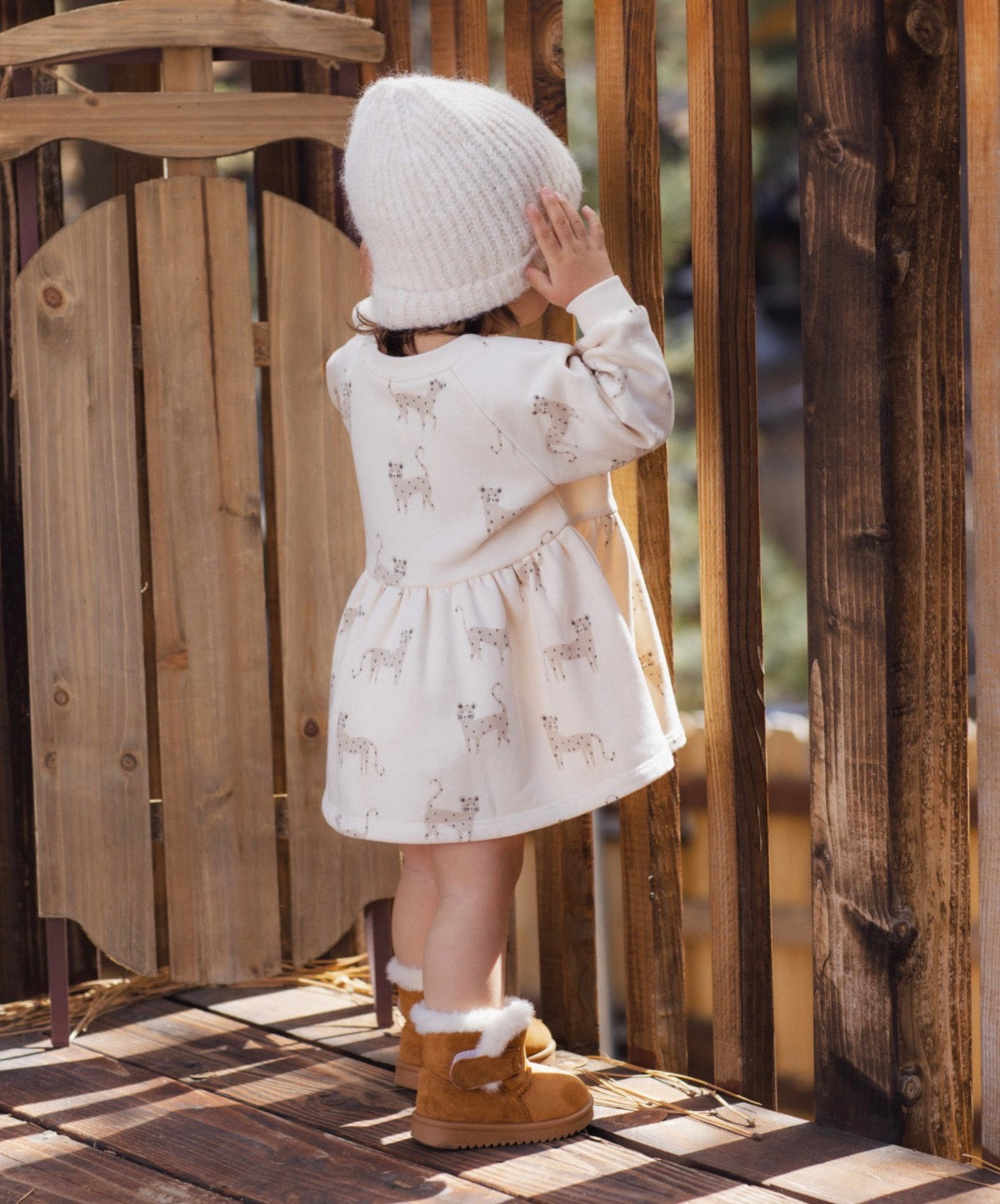 Rylee + Cru - Raglan Dress - Leopard
