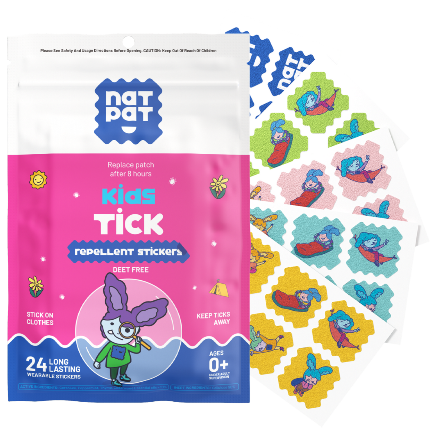 NATPAT - Kids Tick Repellent Stickers | Insect Repellent Stickers