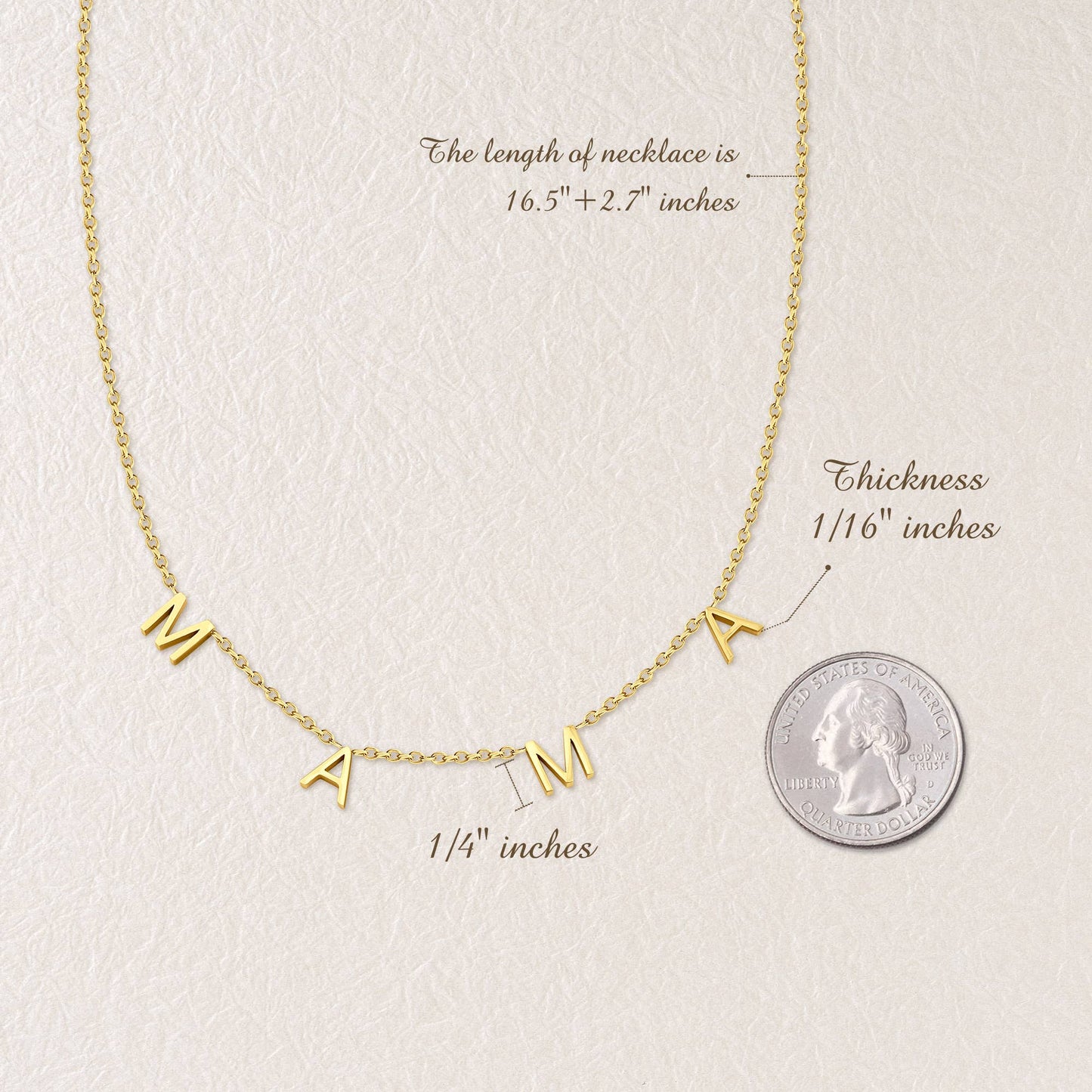Anavia - Mama Letter Necklace Gift for Mom Jewelry